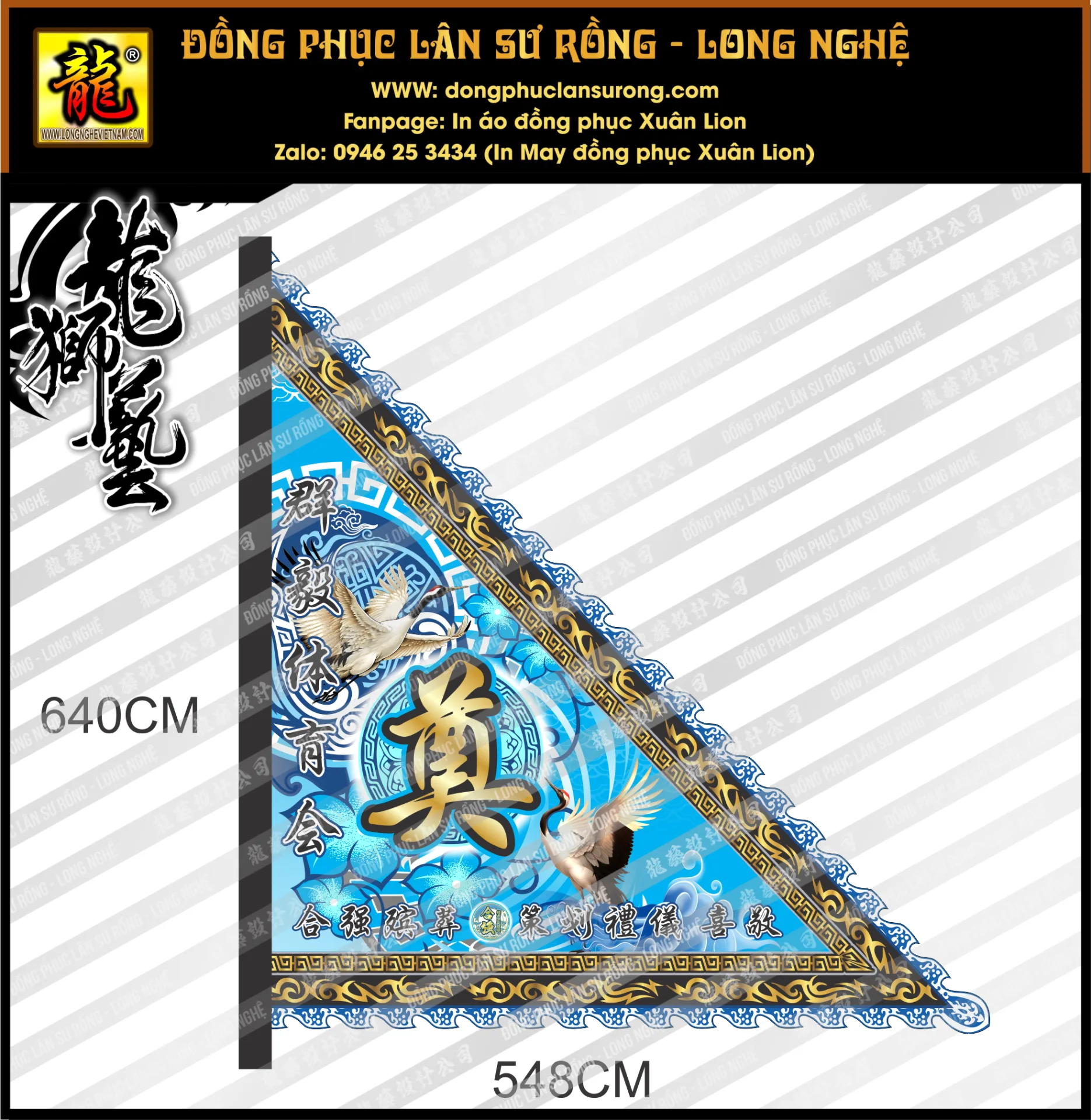 CỜ TAM GIÁC SIZE ĐẠI - CỜ MÚA LÂN JOH SINGAPORE