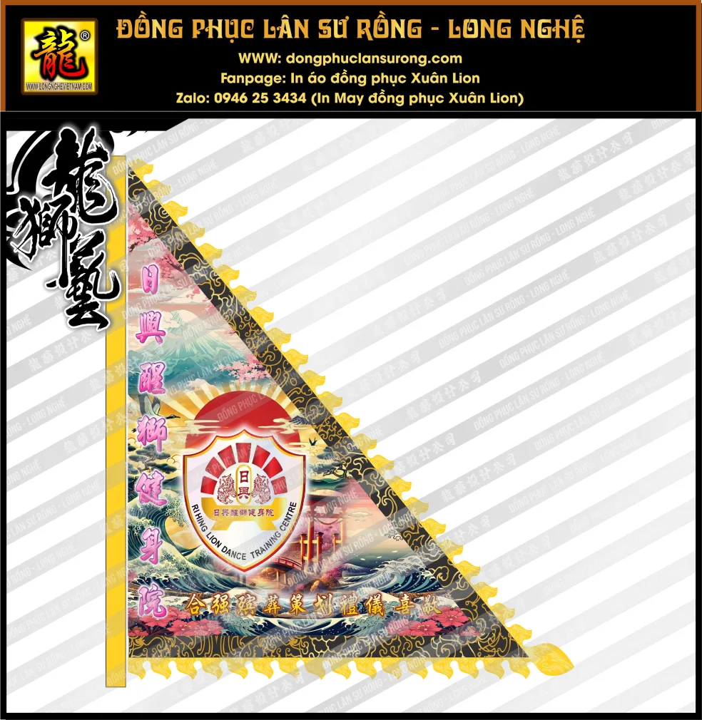 CỜ TAM GIÁC SIZE ĐẠI - CỜ MÚA LÂN SINGAPORE 2