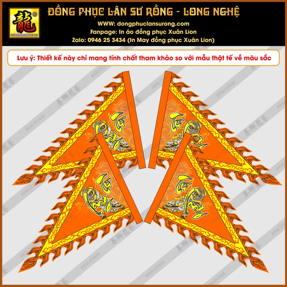 CỜ TAM GIÁC- CỜ NGŨ SẮC - CỜ THẦN - CỜ LỄ TỨ LONG
